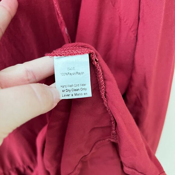 RETHM Red Embroidered Blouse Top Peasant Boho - 2X - Picture 8 of 8